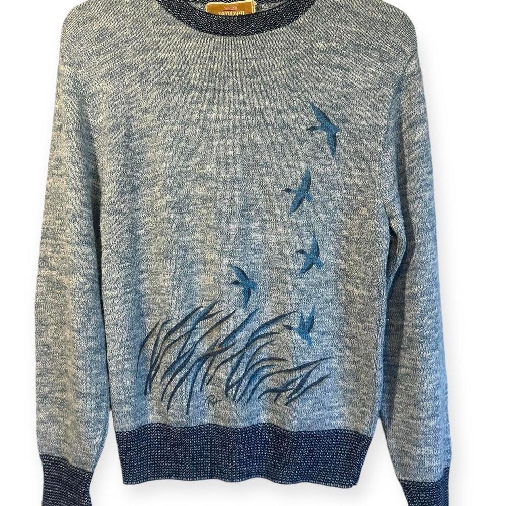 Jantzen‎ Women's Blue and Grey Jumper